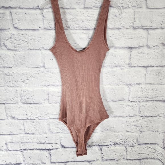 SKIMS COTTON RIB BODYSUIT/ ROSE CLAY/ NWT - Picture 9 of 16